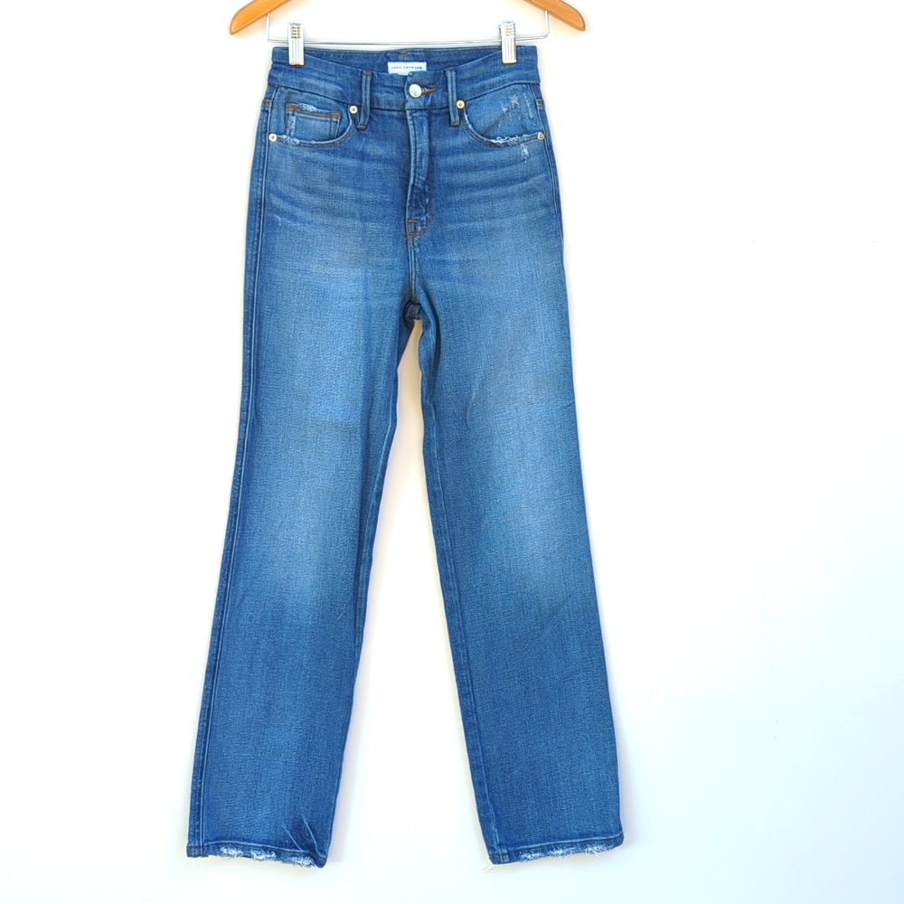 Good American High Rise Straight Leg Jeans - 0/25